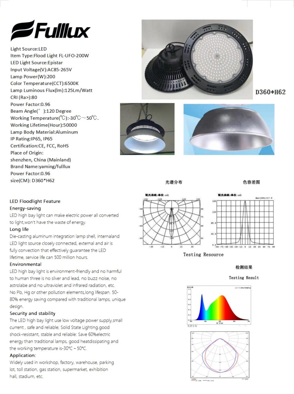 Highbay LED UFO 200 Watt