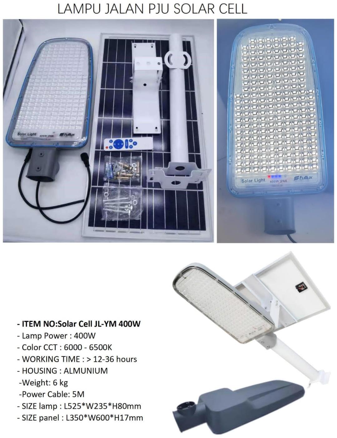Lampu Jalan LED Solar Cell 400 Watt